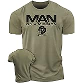 Man on Mission Workout Shirts for Men, Motivational Gym Funny Lifting T-Shirts