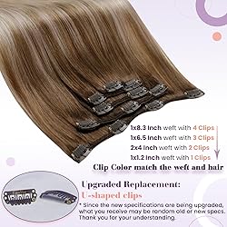 LaaVoo Clip in Hair Extensions Real Human Hair