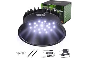 HYGGER ZOO UVB Light for Reptiles, UVA UVB Reptile Light Fixture with Timer LED UVB Bulb for Bearded Dragon Gecko Turtle Chameleon Lizard Snake, Adjustable Brightness UVB Lamp for Reptile Tank Accessories, Black