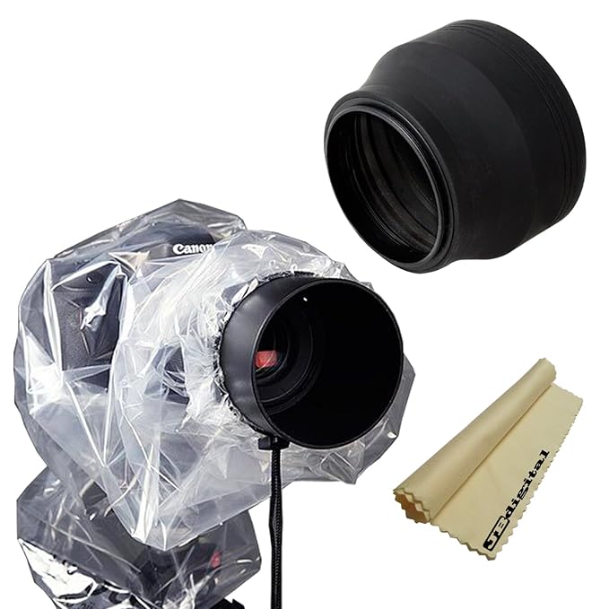 Professional 55MM Soft Rubber Lens Hood for Camera Lens