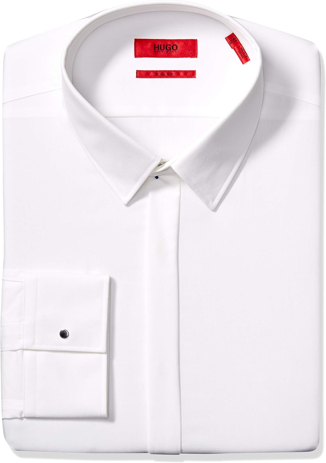 Hugo Boss Mens Hugo Slim Fit, Formal Dress Shirt with Covered Placket