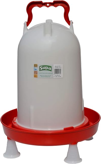 Supa Deluxe 12L Poultry Drinker Heavy Duty Large Water Feeder Made UK