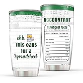 HYMONA Accountant Gifts Spreadsheet Tumbler, Ohh This Calls for A Spreadsheet for Boss 20oz, Accountant Gifts Coffee Mug for Birthday Christmas