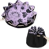 CiyvoLyeen Dice Bag and Tray for Rolling and Storage Black Felt Velvet | DND Accessories Gifts Stuff for Men Wowen Players Dnd Lovers