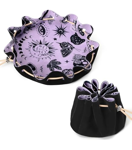 Lot de 8 sacs de rangement pour cartes de tarot, pochette de rangement pour dés avec cordon de serrage pour cartes de tarot, bijoux, sac cadeau