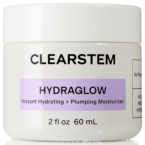 CLEARSTEM – HYDRAGLOW STEM CELL MOISTURIZER – BAKUCHIOL + SQUALENE – YOUTHFUL SKIN FACE MOISTURIZER – ALL SKIN TYPES – FACIAL SKIN CARE PRODUCTS – GLUTEN FREE, CRUELTY FREE – 2 FL OZ / 60ML