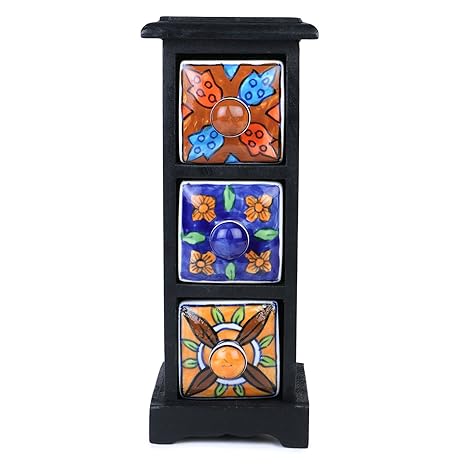 Nirjala Modular 3 Wooden Storage Drawer