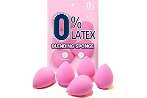 BEAKEY Latex-Free Blender Makeup Sponge for Blending, Pink Makeup Sponge Set, Soft Beauty Sponge, for Flawless Application of Liquid, Cream, and Powder Cosmetics