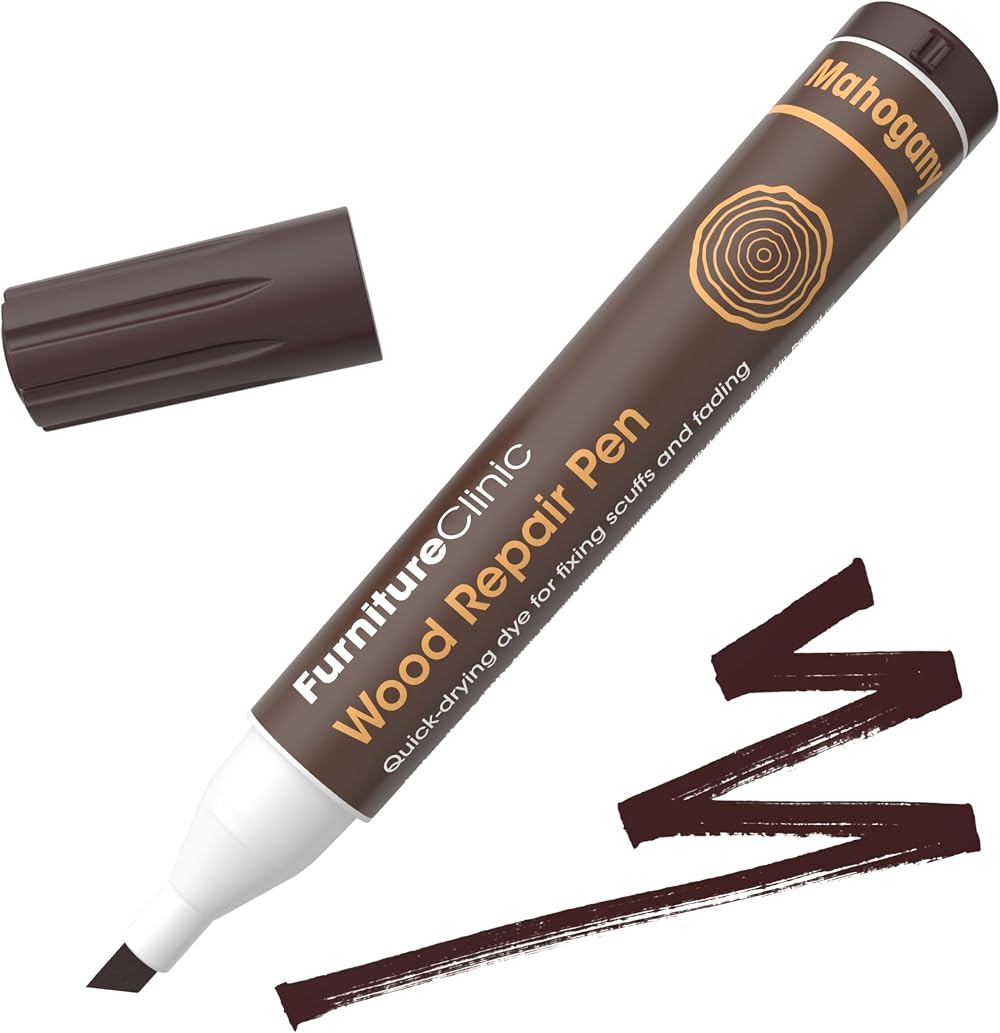 Furniture Clinic Wood Repair Pen Mahogany Scratch Fix Quick Dry Touch-Up Marker