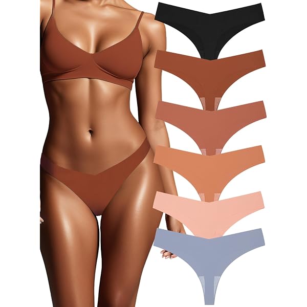 Pack 6 Strings Femme Sans Couture - Soie Glacée Confortable Au Quotidien