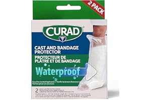 Curad Cast Protector, Protects Bandages or Wounds, Adult Leg, Reusable, Fits Most Adults 5'0"-6'3", 2 Count