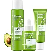 fitneskin Hydrating Avocado – Toner, Serum & Moisturizer Set for Deep Hydration, Skin Barrier Repair & Soothing Korean Sklin care – Alcohol-Free, Fragrance-Free, Vegan