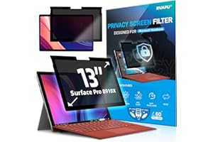 RVAPU Privacy Screen Laptop for Microsoft Surface Pro 8/9/10/X 13 inch Protector Fully Removable Anti Spy Anti Glare Blue Lig