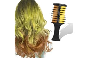 SPRINGSUGAR Hair Chalk for Kids Girls, Gold Yellow Temporary Hair Color Dye, Washable Hair Chalk Comb - Kids Hair Dye Makeup For Party Halloween Christmas Birthday Cosplay Festivals