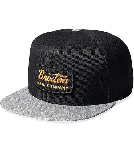 Brixton Linwood Snapback, Adjustable Baseball Cap for Men, Black