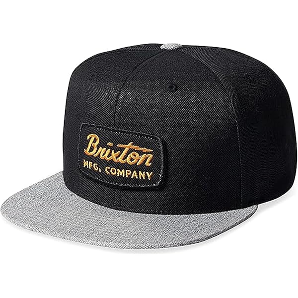 Brixton Linwood Snapback, Adjustable Baseball Cap for Men, Black