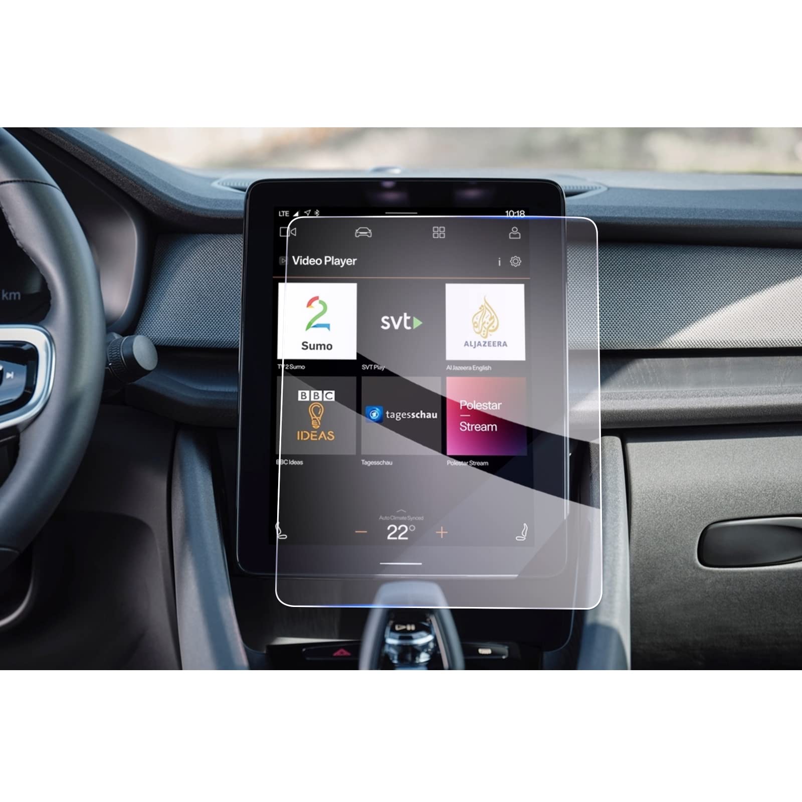 GAFAT Compatible with Volvo Polestar 2 Facelift 2021-2025 2026 11.2" Screen Protector for Navigation, Polestar 2025 Glass Protector Infotainment System, Polestar 2 Accessories, 9H Anti-Scratch