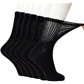 +MD Diabetic Socks for Men Women 6 Pairs,Non-Binding Top Extra Wide Ankle/Crew Socks, for Edema Circulator 9-11 10-13 13-15