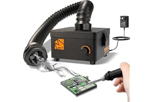 M-T Solder Fume Extractor, 80W 168m³/h Soldering Fume Extractor Smoke Absorber with HEPA Filter & Carbon, 3-speed Adjustment for Soldering, Welding, 3D Printing