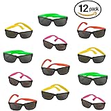 12 Pack 80's Style Neon Party Sunglasses - Fun Gift, Party Favors, Party Toys, Goody Bag Favors
