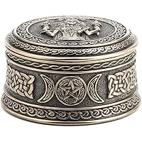 Hecate Wheel Key Necklace – Round Glass Pendant, Witchcraft Amulet, Adjustable Chain – Mystical Jewelry For Men & Women 10 thumbnail image