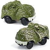 GIAT Dinosaur Track Car Accessories - Birthday Gifts for 3 4 5 6 7 Year Old Boys - 2 Pack LED Light Up Car Toy for Kids Ages 3-5 5-7, Compatible with Most Tracks