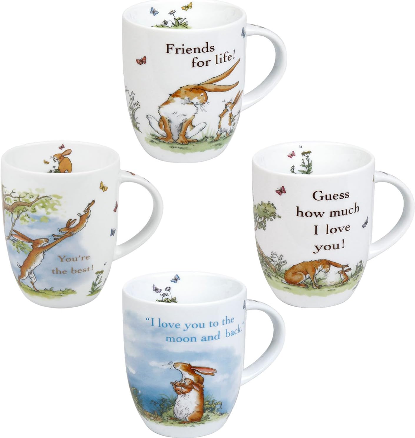 Konitz Mugs Guess How Much I Love You Collection Mugs, Set of 4 Amazon