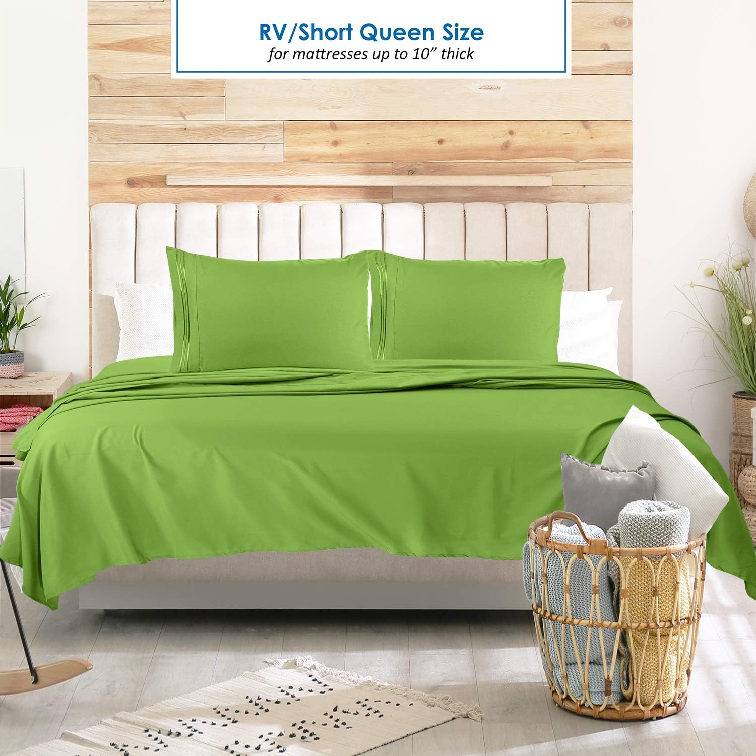 Amazon RV Short Queen Bed Sheets Set Bedding Sheets Set For