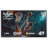 SYLVOX Outdoor TV, 75 inch Waterproof Smart