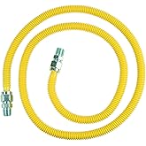 BrassCraft CSSC44-72 P 1/2-Inch MIP x 1/2-Inch MIP x 72-Inch ProCoat Gas Appliance Connector, 5/8-Inch, OD 86,000 BTU