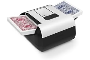 Automatic Card Shuffler for 1-2 Decks - Ultra-Quiet Rechargeable Shuffling Machine with 2-Second Shuffle, USB-C Charging & Un