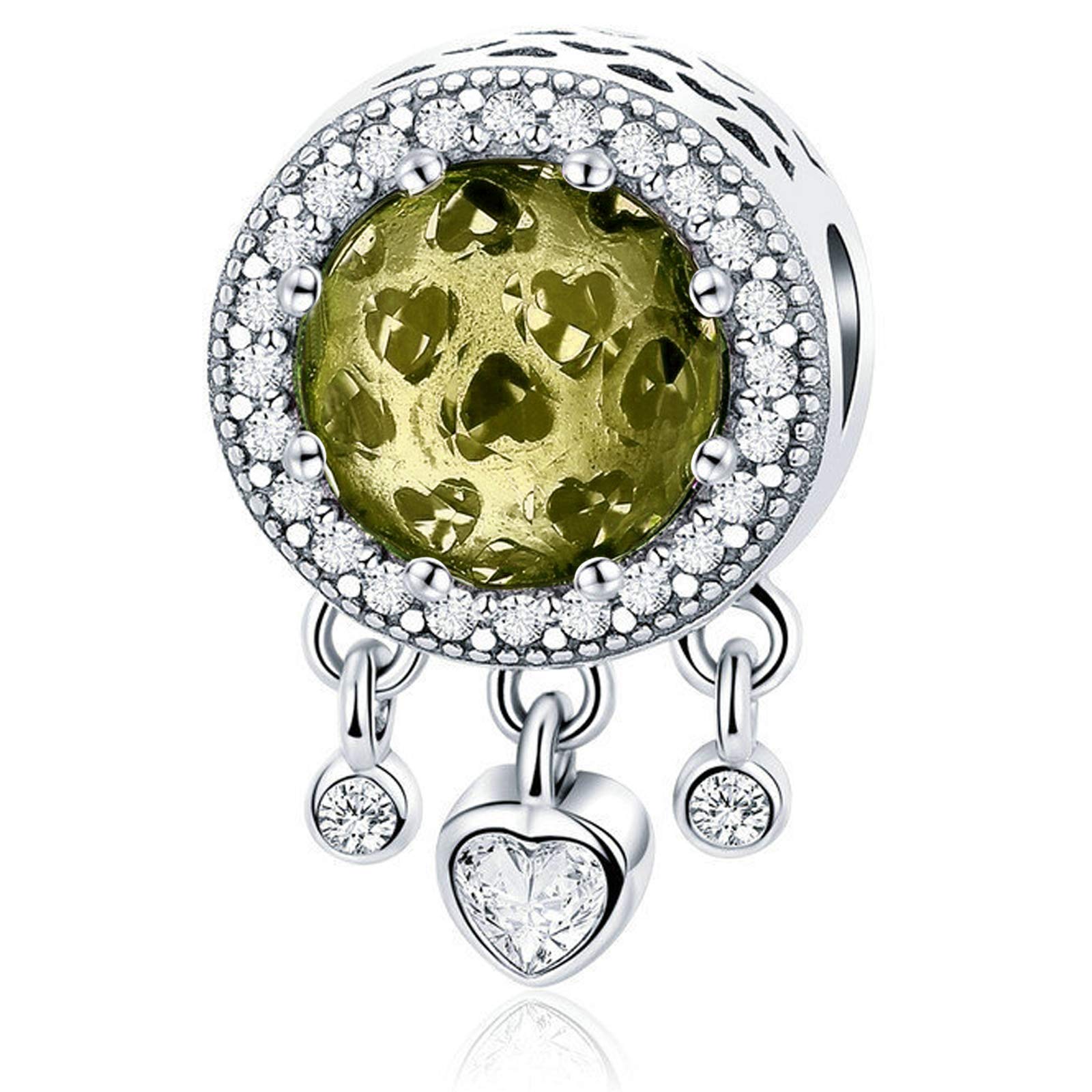 MUERDOU Birthstone Charm Fit Charms Bracelets and Necklaces Birthday Gifts for Woman Girl