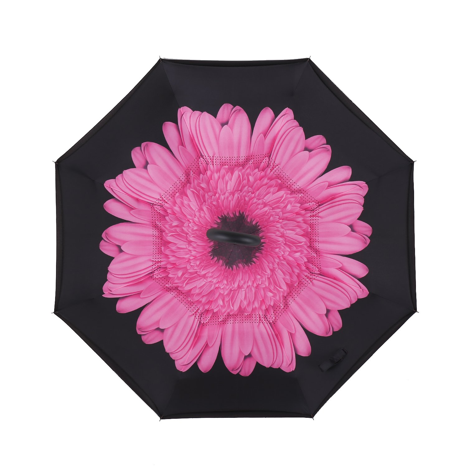 Monstleo Double Layer Inverted Umbrella Cars Reverse Umbrella, Windproof UV Protection Big Straight Umbrella for Car Rain Outdoor With C-Shaped Handle and Carrying Bag …