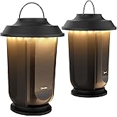 Onforu Outdoor Bluetooth Speaker, 2 Pack 40W True Wireless Stereo Dual Pairing Lantern Speakers for Patio, with 20 Warm White LED Lights, Richer Bass for Indoor Outdoor Camping Waterproof
