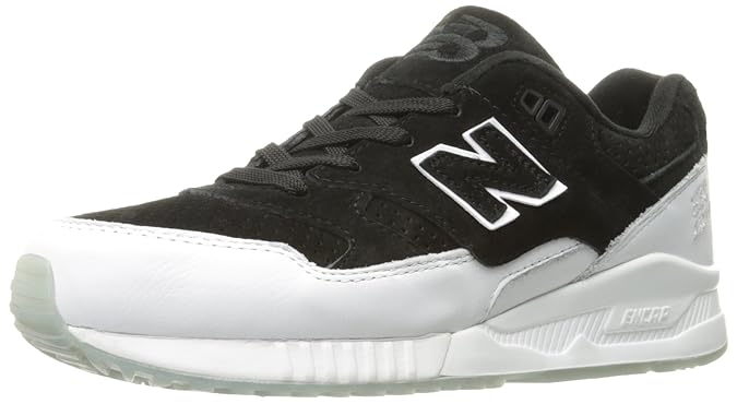 New Balance Men's 530 Summer Waves Collection Lifestyle Sneaker, Black/White/White, 10 D US