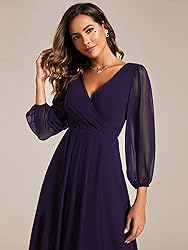 Ever-Pretty Women's Chiffon Spring V Neck Long