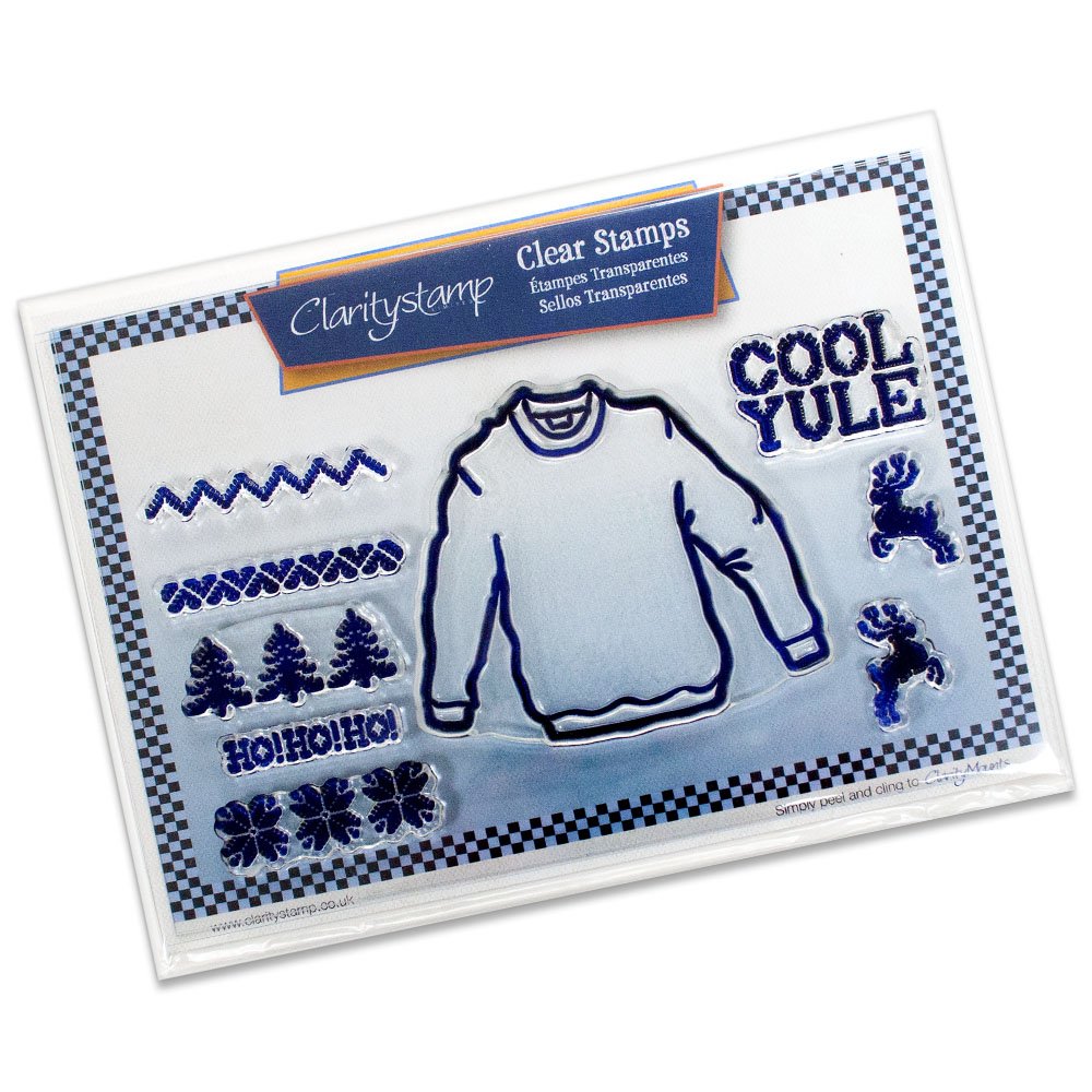 Christmas Jumper & Patterns + MASK - Unmounted Clear Stamp Set
