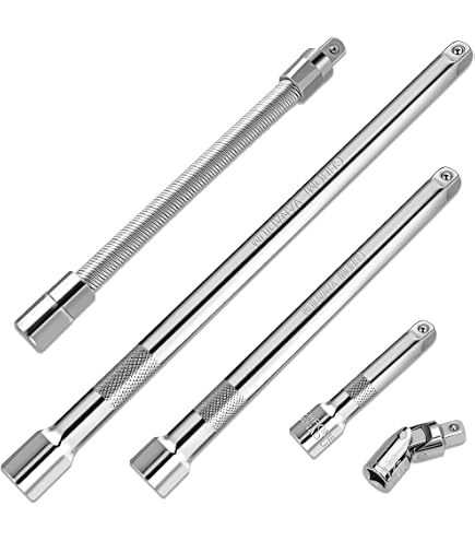 Crescent 3/8 Inch Drive Extension Bar – 10 Inch Length, Full Polish Chrome, Ball Detent, Chrome Alloy Steel, Model CDTA10C