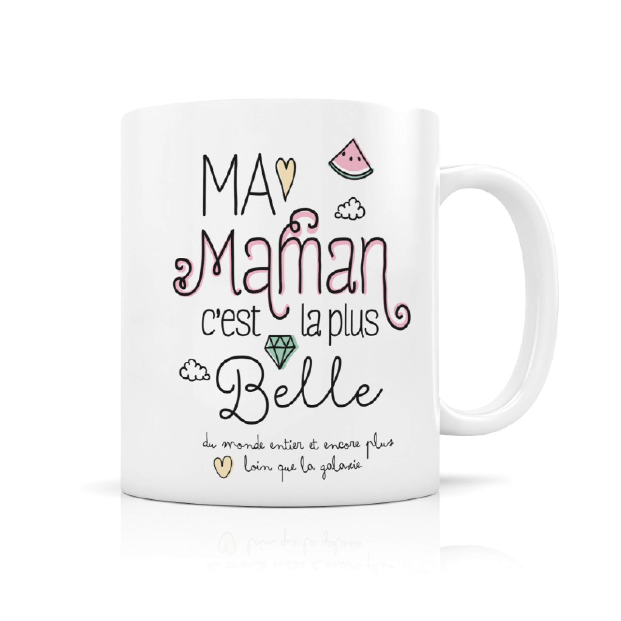 Label'tour"Ma maman c'est la plus belle" Mug [French Language]