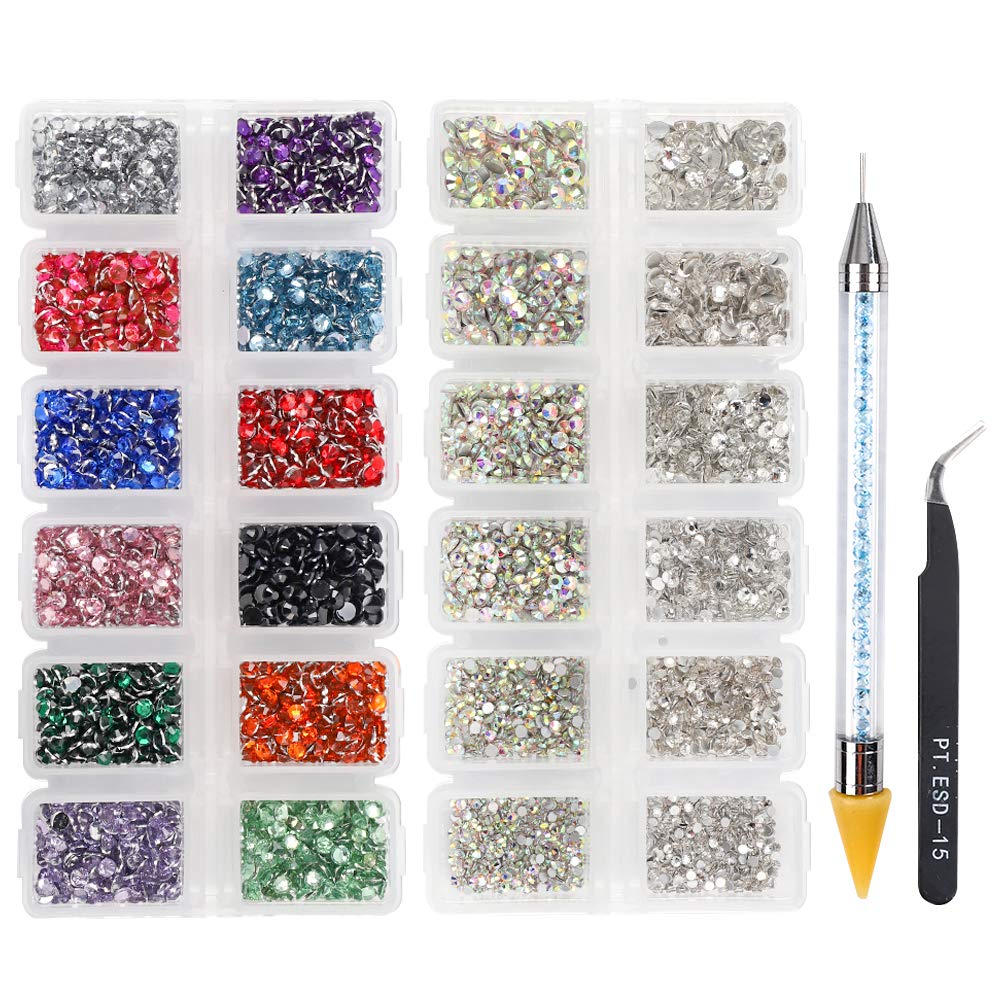 Jewel Pickup Tool Kit 5136pcs Flatback Nail Art Rhinestones Picker