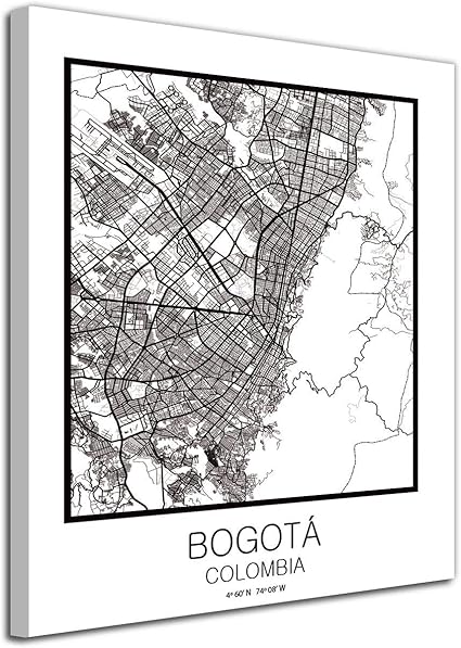 foto canvas cuadro mapa bogota colombia