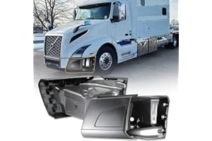 UNITEDLU Corner Bumpers Set (without Fog Light Holes) Replacement for 2018-2023 Volvo VNL Semi Trucks Driver Left Side LHD Passenger Right Side RHD