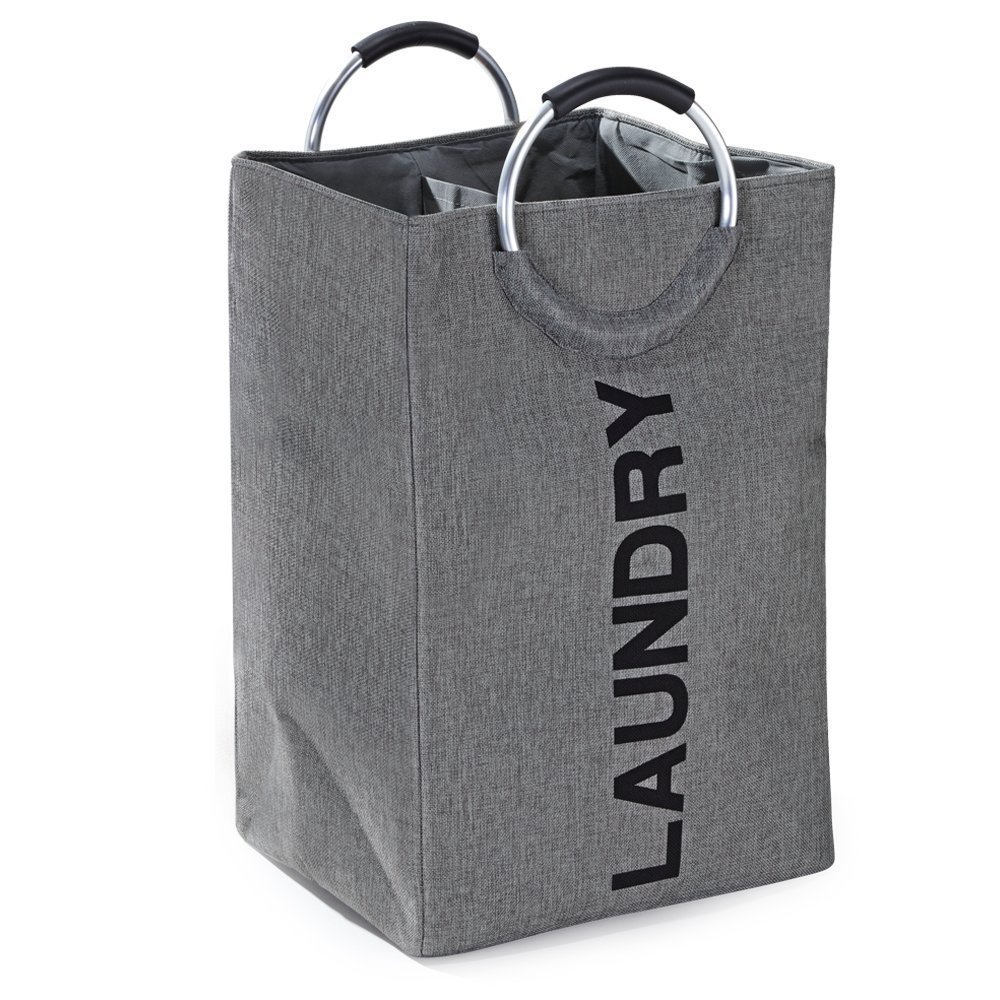 Bud Collapsible Laundry Bag, Imitation Linen Laundry Bin