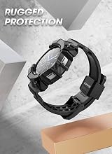SUPCASE Unicorn Beetle Pro Rugged Case for 46mm Galaxy Watch 4 Black Strap view 2