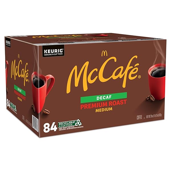 MCCAFE PREMIUM ROAST DECAF, KEURIG SINGLE SERVE K-CUP PODS, MEDIUM ROAST COFFEE PODS, 84 COUNT