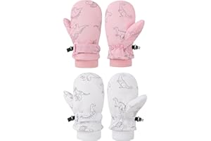 Slivery Color Toddler Gloves Baby Mittens Winter Warm Lined Fleece Gloves Waterproof Snow Baby Girls Mitten for Boys