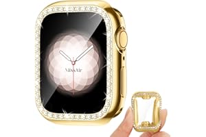 Missair Soft TPU Bling Case Compatible for Apple Watch Case 40mm Series 6/5/4/SE with Screen Protector, Glitter Crystal Diamond Lightweight Cover Soft TPU All-Around Protective Case for iWatch 40mm