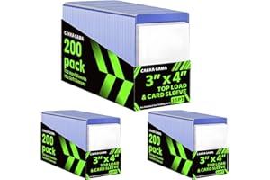 CAKKAGAMA 600 PCS Card Sleeves Top Loaders for Cards, Hard Plastic Toploaders, Baseball Trading Card Holder Protectors (300 Toploaders + 300 Sleeves)