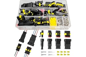 CCHRN 352PCS Waterproof Car Electrical Connectors, 1/2/3/4 Pin Male Female Automotive Connector Plug Set, 20-16 AWG Quick Dis