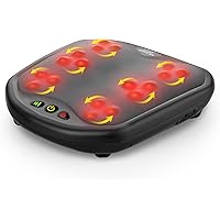 Snailax Shiatsu Foot Massager with Heat- Washable Cover Kneading Foot & Back Massager, Flexible Massage Nodes for All Size Fe